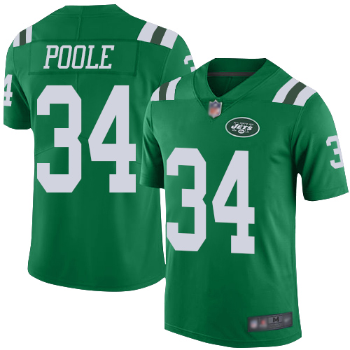 New York Jets Limited Green Youth Brian Poole Jersey NFL Football #34 Rush Vapor Untouchable